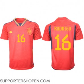 Spanien Rodri Hernandez #16 Hemma Matchtröja VM 2022 Kortärmad